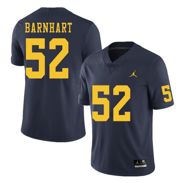 Men #52 Karsen Barnhart Michigan Wolverines College Football Jerseys Sale-Navy - Click Image to Close